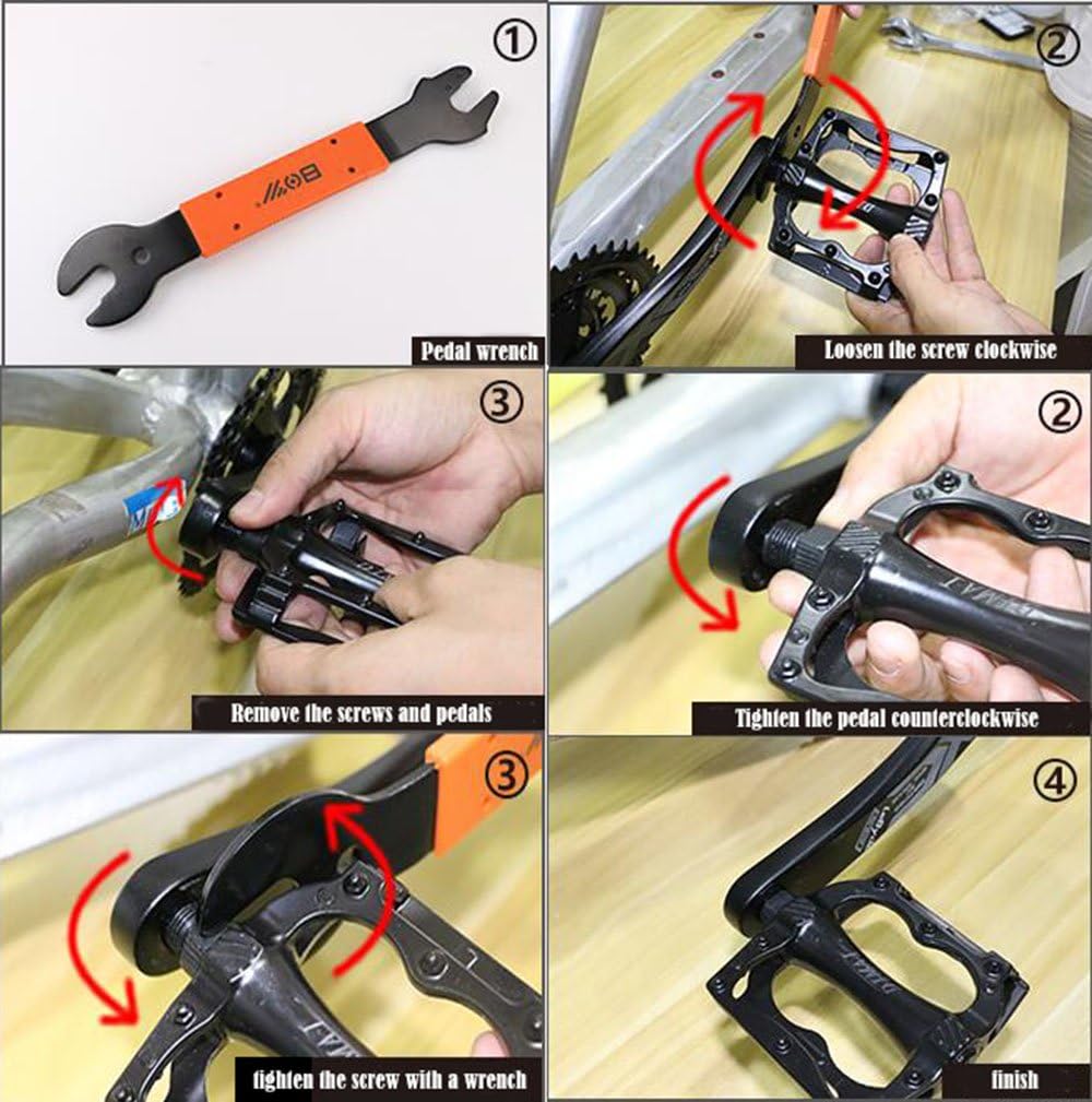 Flat Pedals Remove Bike Pedals Wrench PRO BIKE TOOL Double-Sided
