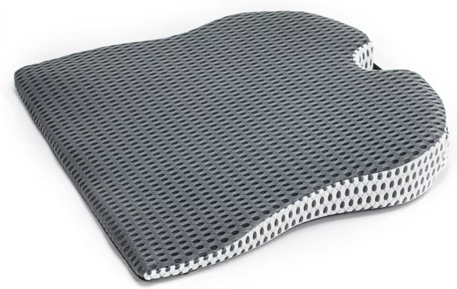 Car Memory Foam Seat Cushion for HUMMA H2 2008, Height Booster & Posture Support Hip Pressure Relief Washable Non-Slip Bottom,Grey
