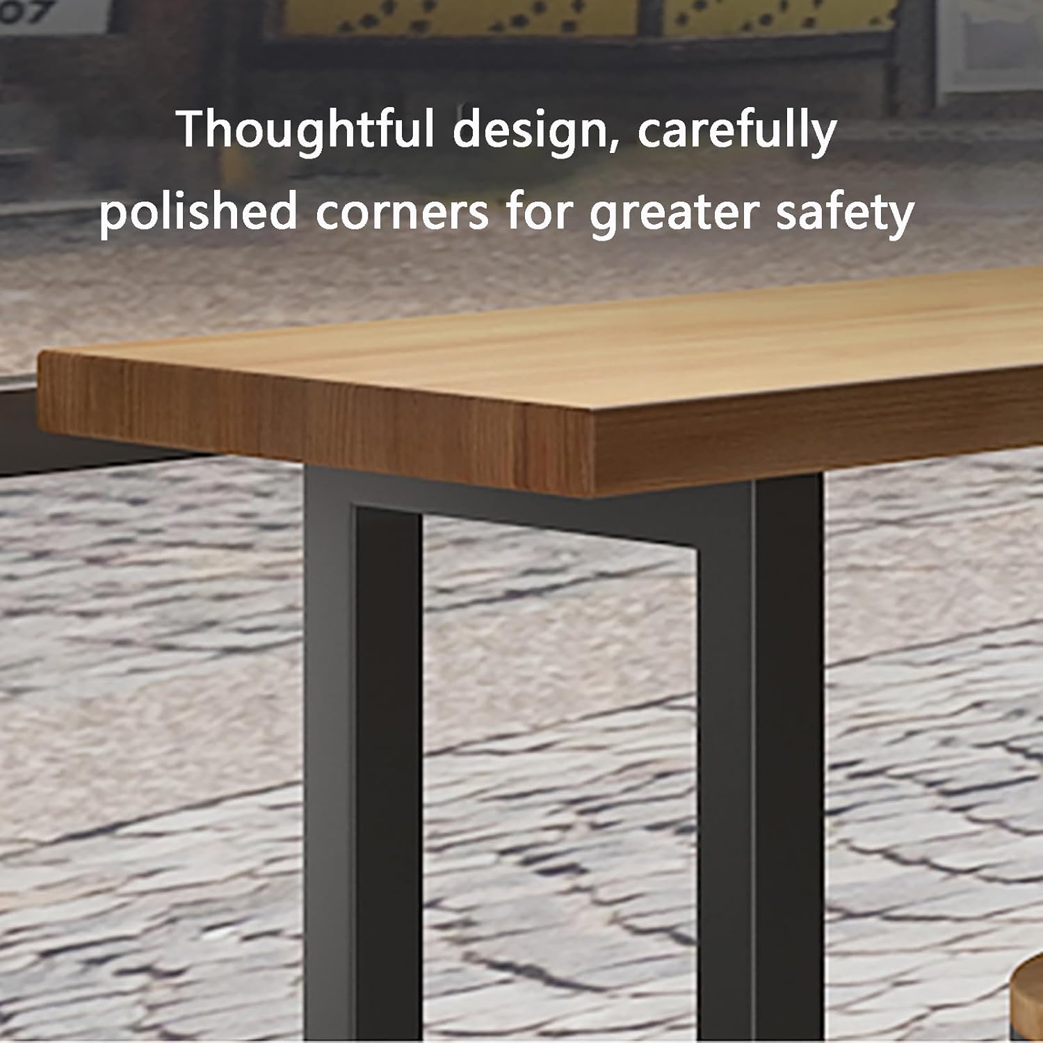 Narrow and Long Bar Table Commercial Solid Wood Long High-Foot Table Counter Height Table Home Window Side Wall Narrow Table Suitable Bars Milk Tea Shops Living Rooms Balconies Without Stool