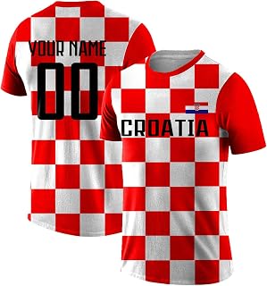 Custom Croatia Soccer Jersey Personalized Croatia Shirts Add Your Name Number Sport Fans Gifts for Men Women Youth