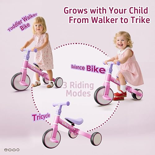 Miniatura 3 de Bicicleta de equilibrio y triciclo 5 en 1, juguete para aprender a montar para niños de 18 meses a 4 años, para uso en exteriores e interiores para