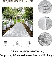 Vista 60 de ShinyBeauty Pasillo de Lentejuelas Negras Brillantes de 2 pies x 15 pies Alfombra Brillante para Bodas, Graduaciones, Fiestas, Alfombra Negra