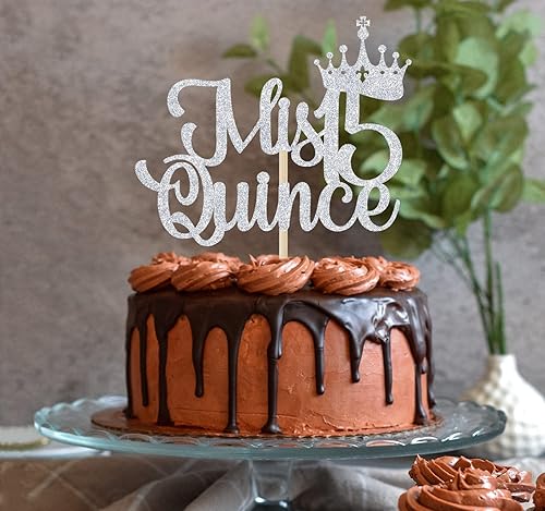 Miniatura 2 de Mis membrillo 15 decoración para tartas de 15 años, decoración de pastel de feliz cumpleaños español de 15 años, decoración de fiesta de cumpleaños