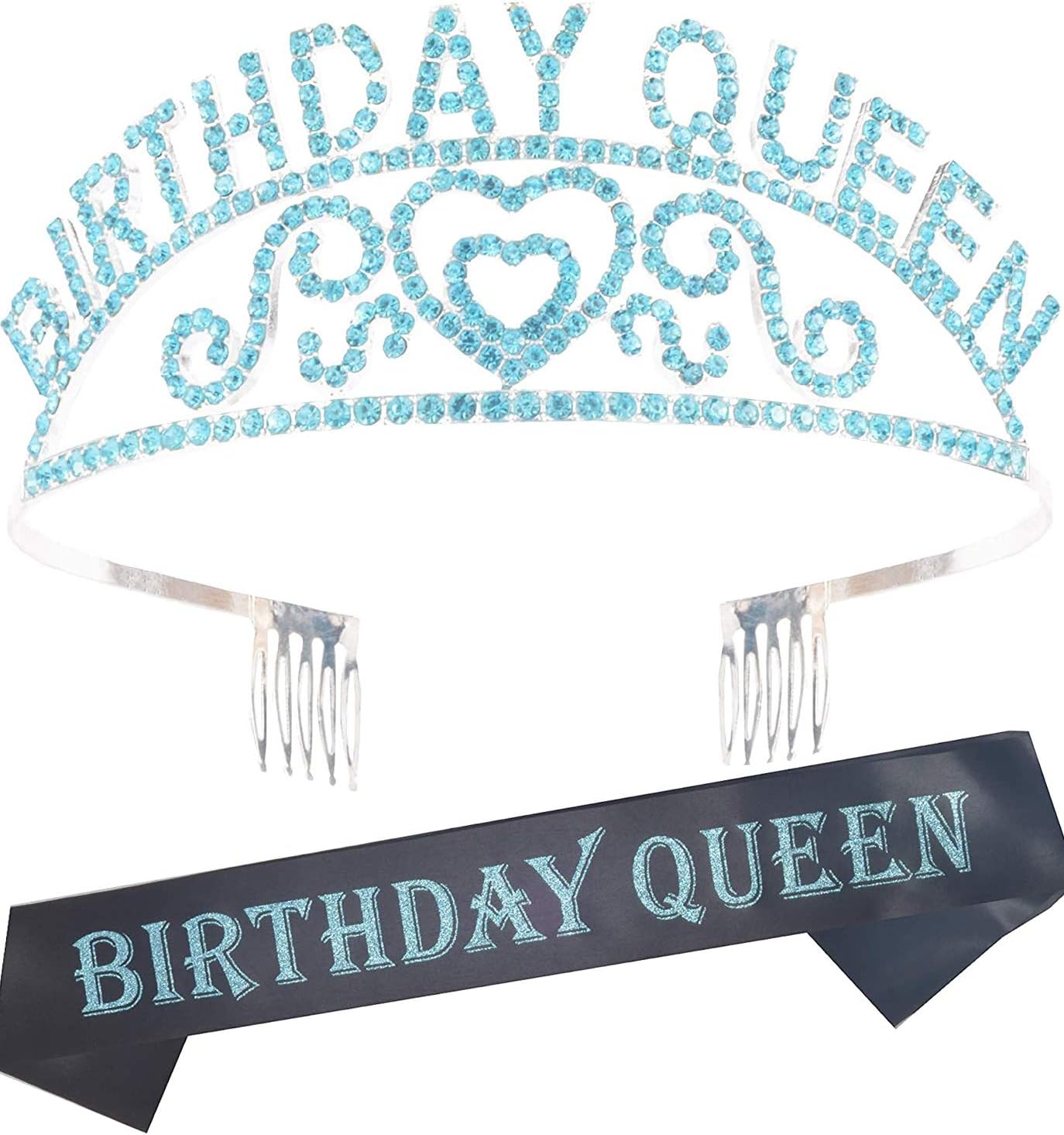 Birthday Decorations, Happy Birthday, Birthday Queen Sash and Tiara, Birthday Girl Headband, Birthday Girl Accessories, Happy Birthday Party Supplies, Favors, Decorations 13th, 16th, 21st, 30th, 35th,