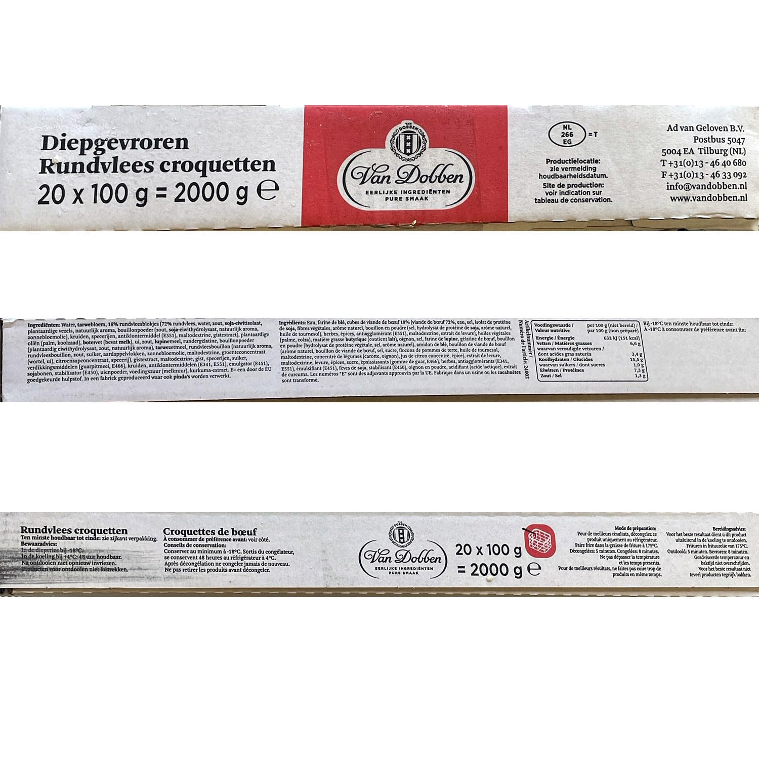 Rindfleisch Kroketten 20 x 100g aus Holland für die Friteuse
