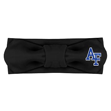 Girls Solid Hair Knot, Air Force Falcons, Black, Newborn - 4T