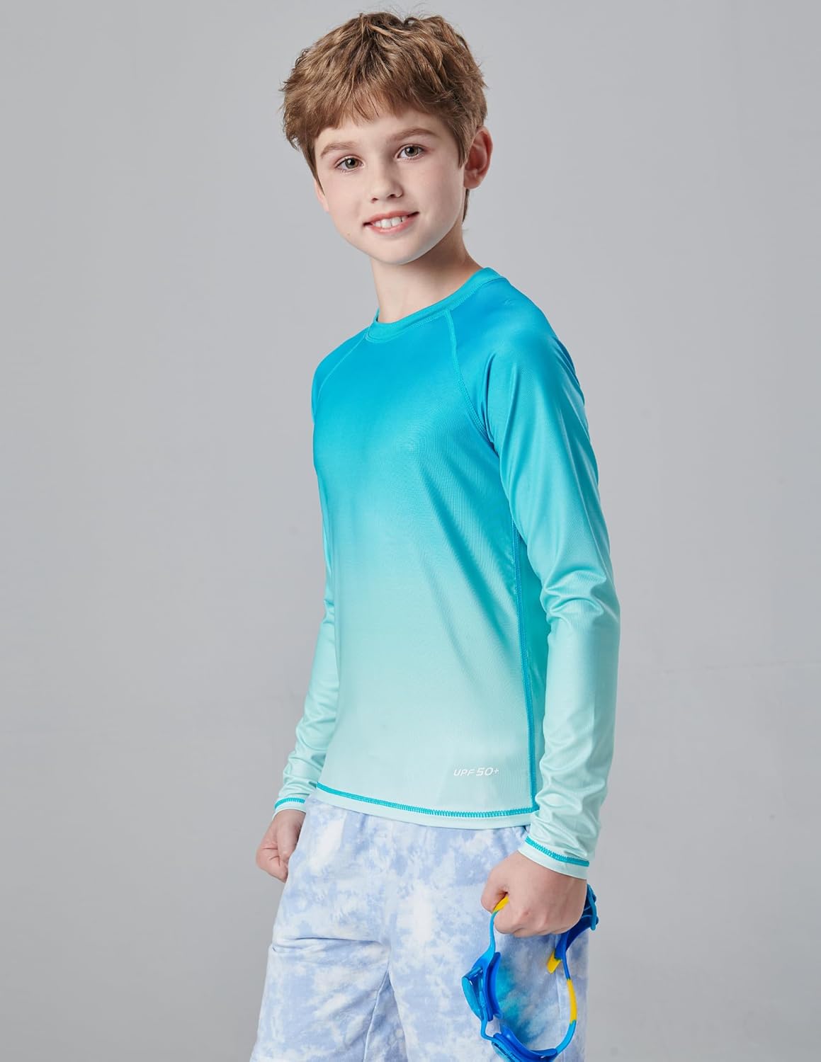 Liberty Pro 3 Pack Boys' UPF 50+ Rash Guard Long Sleeve Swim Shirts, Quick Dry UV Protection Swimwear for Kids - Image 2