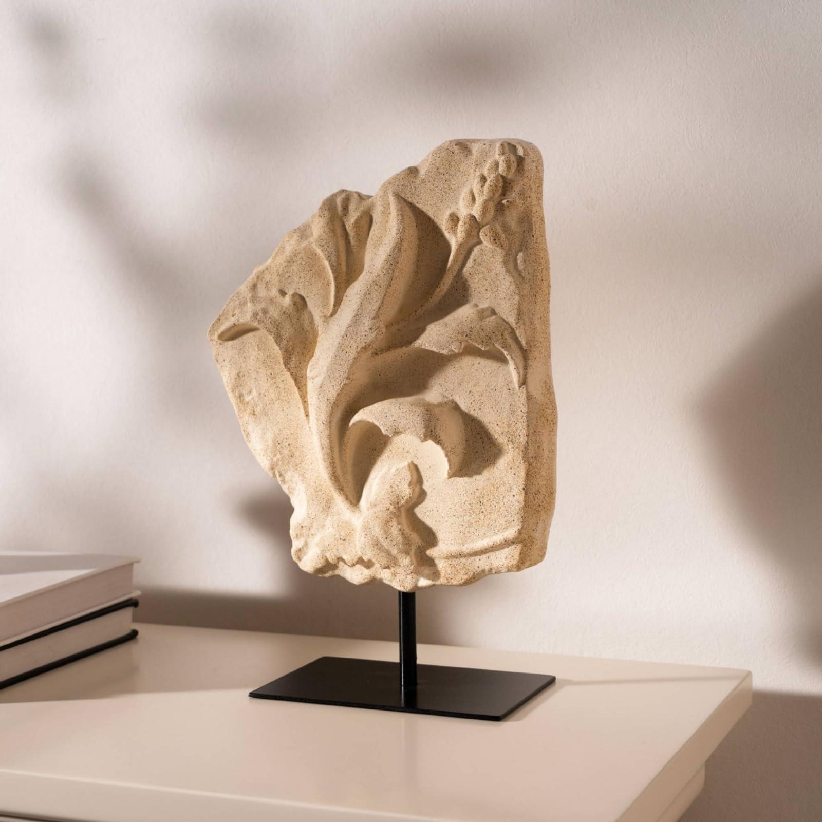 Escultura Resina Textura Efecto Roca Estratificada Ornamento Resina Regalo Bonito Figura Decorativa Escritorio para Mesa
