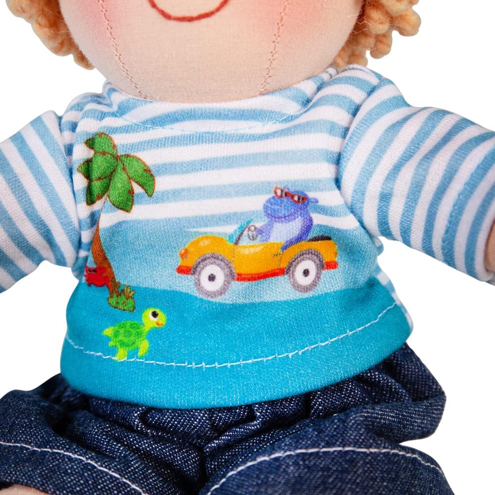 Bigjigs Toys, Robin Doll (30cm), Soft Toddler Rag Doll, Toys for 1 Year Old Girls & Boys, Role Play, Suitable from Birth
