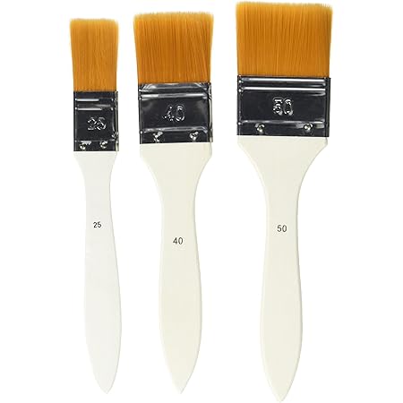 Kurtzy Pinceau De Peinture 3,81 Cm (Lot De 25) - Pinceaux Plats Avec Manche En Bois - Pinceaux Professionnels Parfaits Pour La Peinture Murale, Le Vernis, Les Colles Et Bricolage