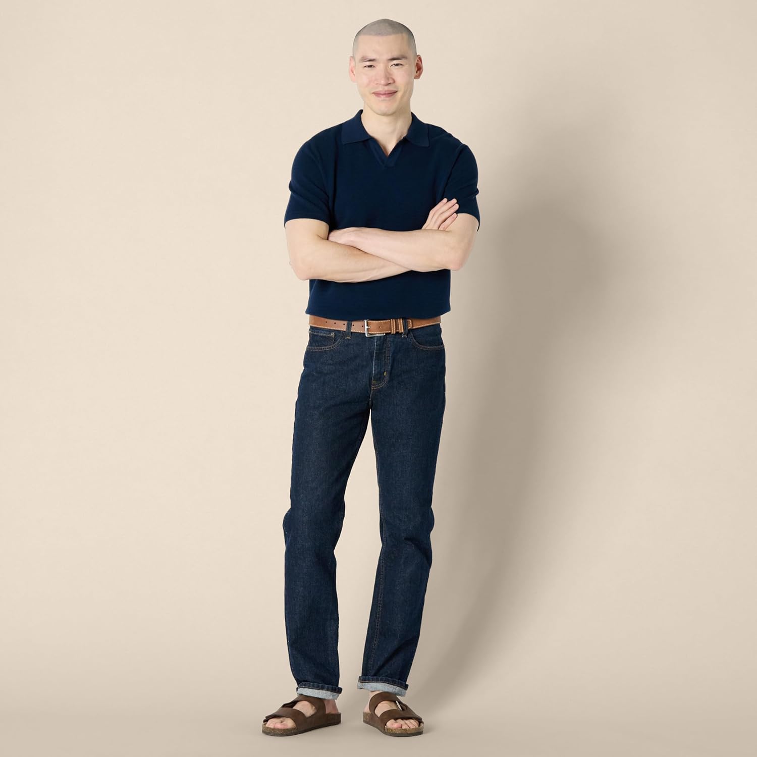 Amazon Essentials Men's Regular-Fit Short-Sleeve Knit Polo Sweater - Image 3