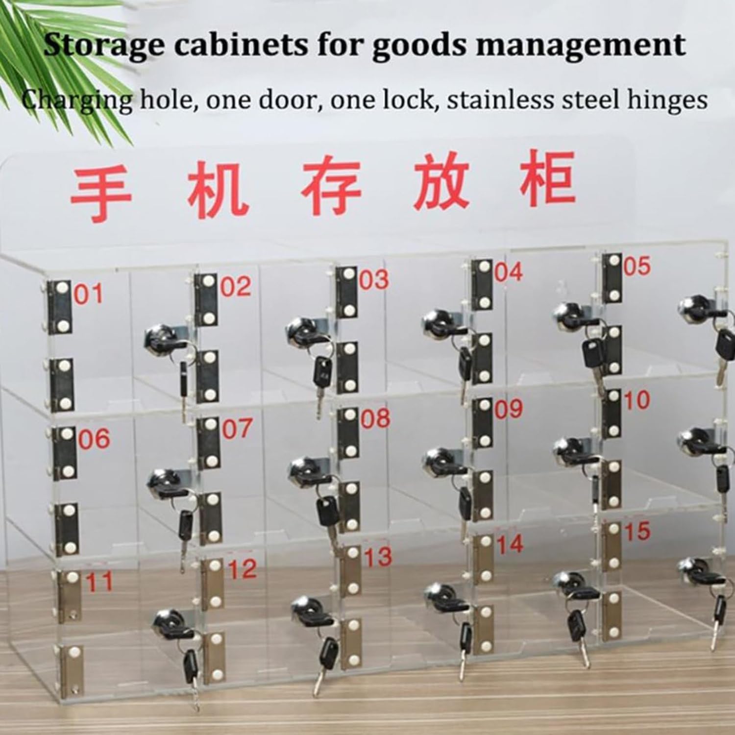 Wall-Mounted Handy Storage Lockbox with Door Locks & Keys - 25 Compartments for Classroom and Office - Secure, Efficient Space Saver for Organizing Supplies