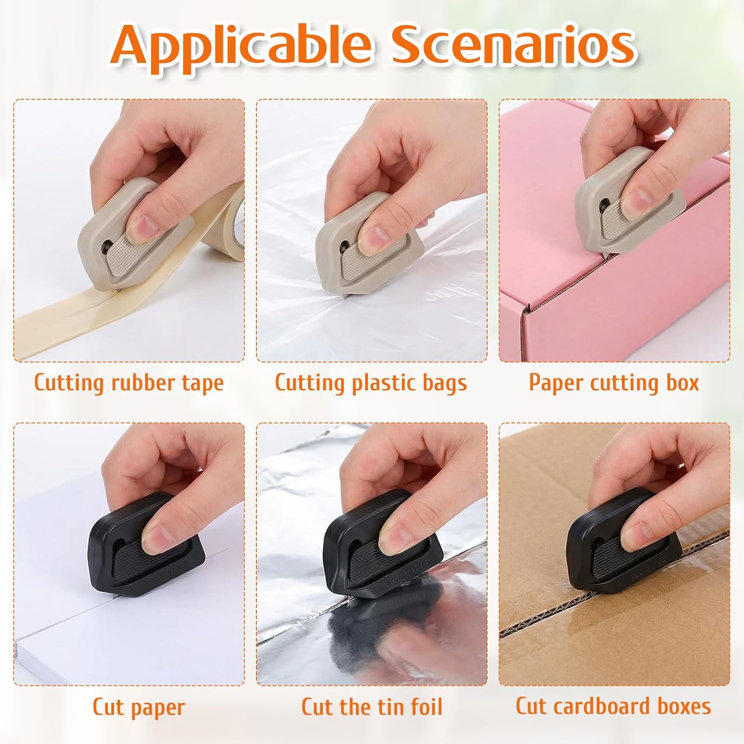 Ceramic Box Cutter Retractable Package Opener Envelope Opener Keychain for Crafts Paper Packages Arts Cardboard Cardboard Cutting Tool