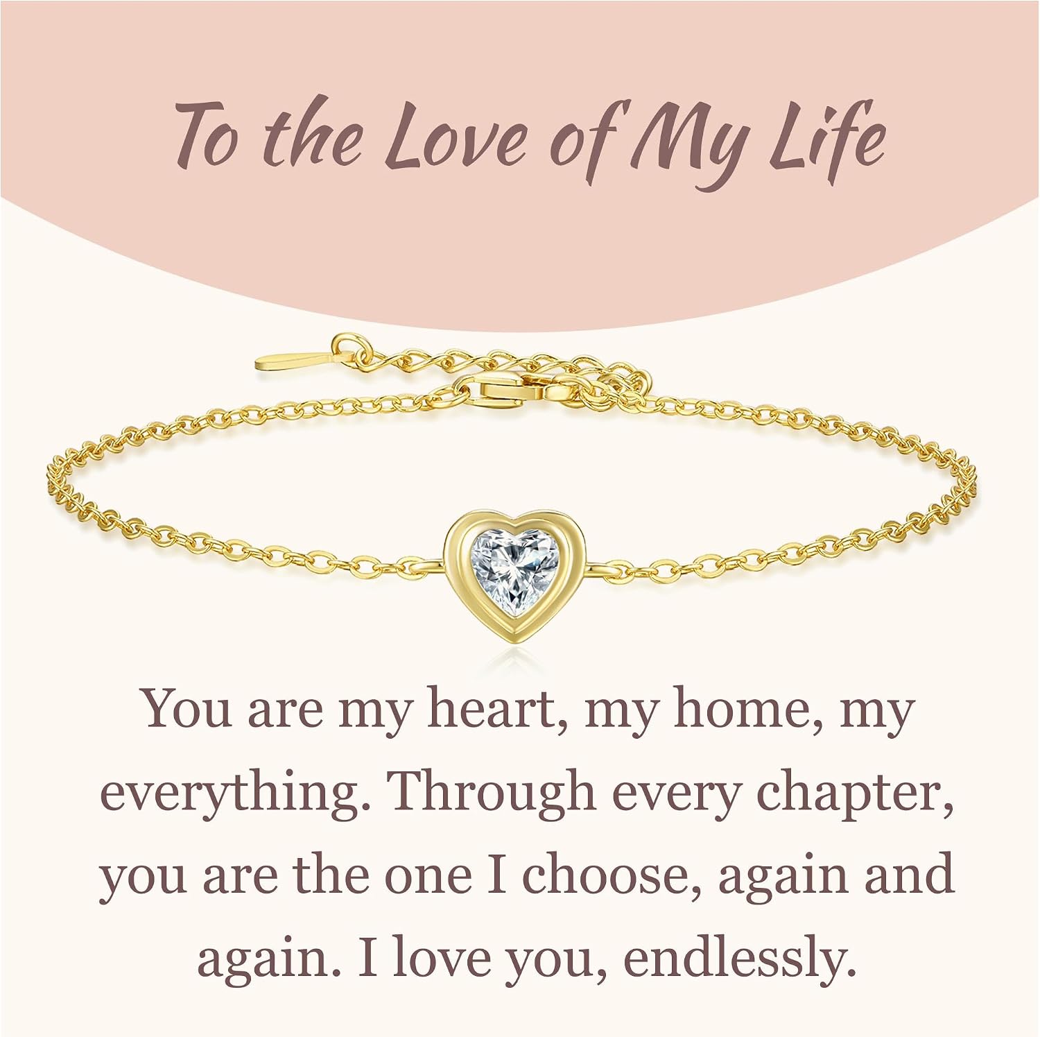 GAVU 925 Sterling Silver Heart Bracelet for Women, Dainty Silver Bracelet for Women