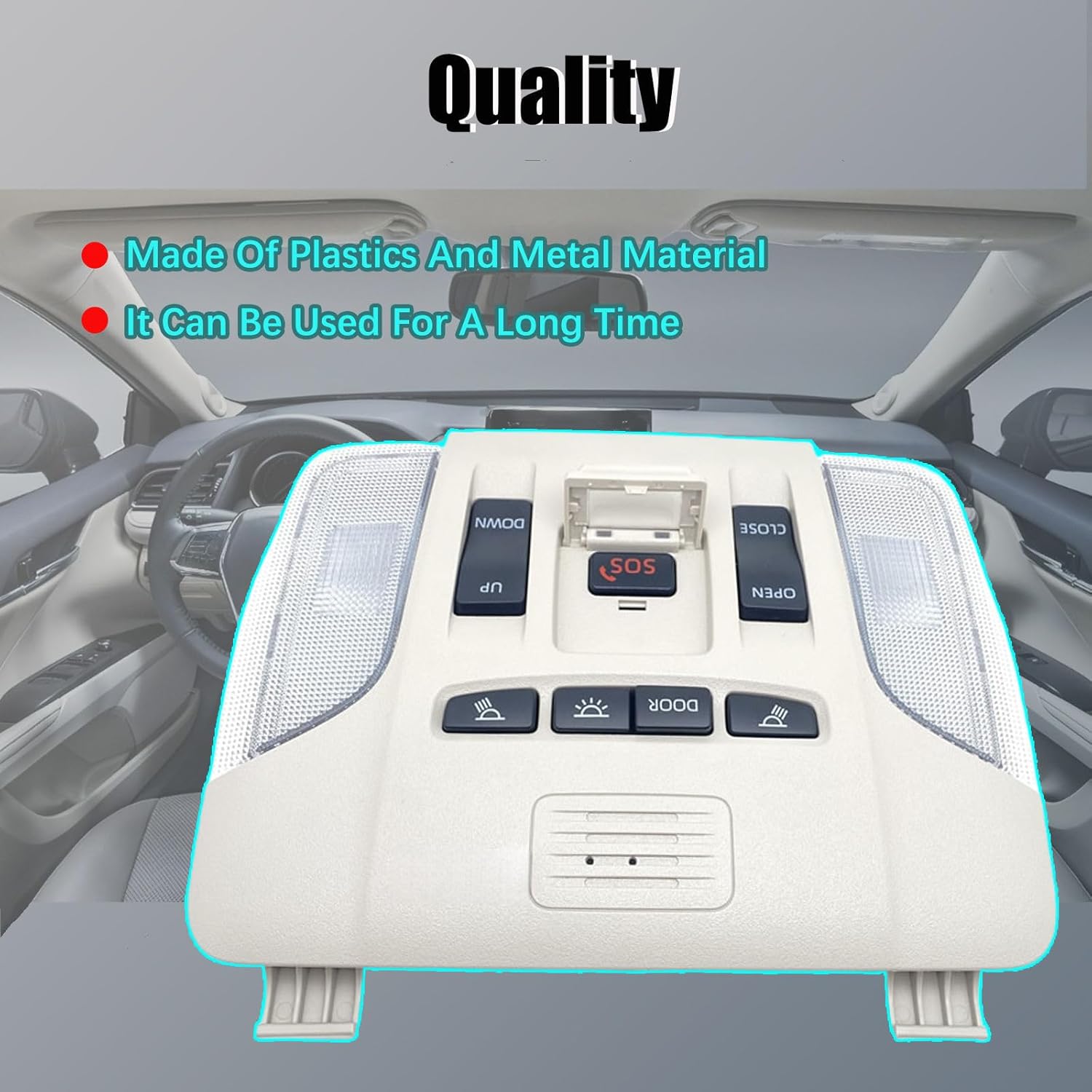 Overhead Consoles Map Reading Light Lamp, Fit For Toyota Corolla​​ MK12 2019-2023, OE:81260-02D40, Overhead Consoles With Dome Light Assembly, Interior Cab Lights Storage Assembly-With light