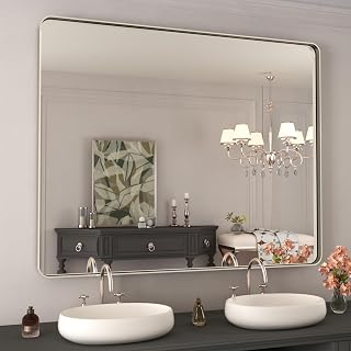 WEER Bathroom Vanity Mirror Brushed Nickel 40X32 Inch