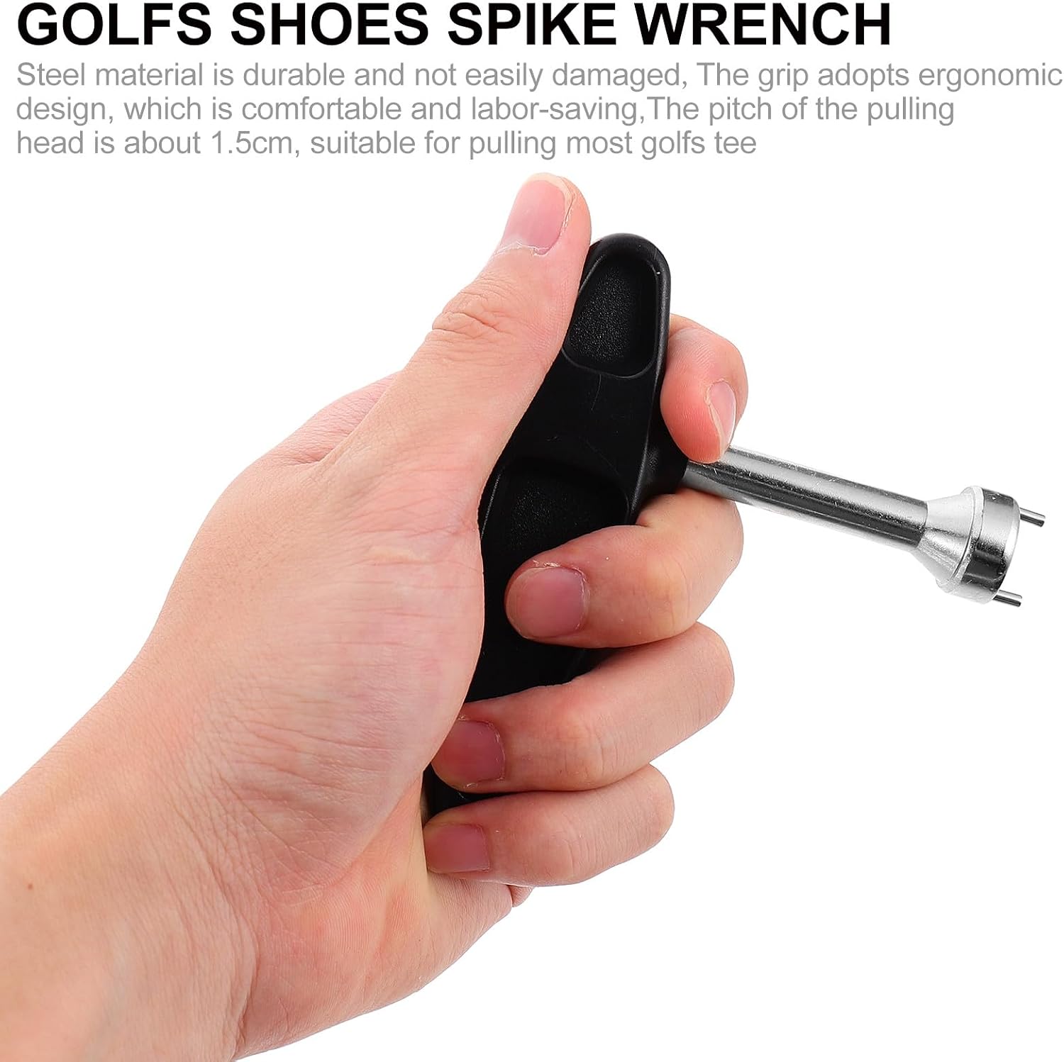 Vaguelly Golf Spike Remover Wrench Tool Black Handheld Nail Lifter for Golf Shoe Cleats Lightweight Accessory