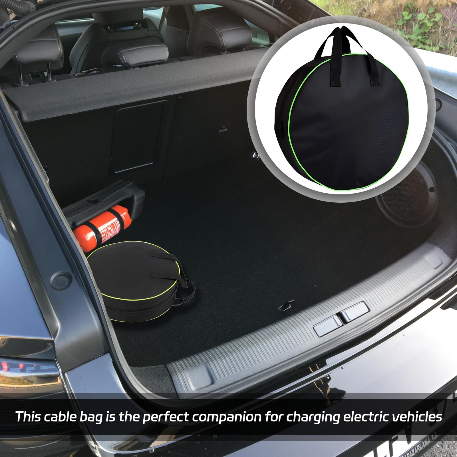 Sac de Transport de Câble EV Voiture électrique 40 x 13 cm Noir