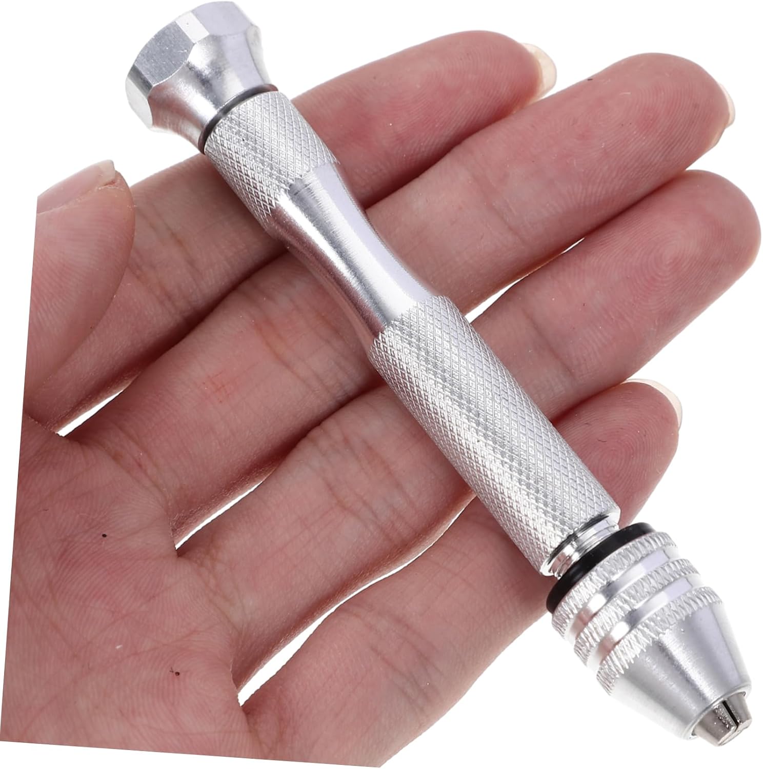 Swivel Head Pin Vise Hand Drill with Anti-slip Texture Holds Bits for Diy Crafting and Jewelry Making Precision Rotary Tool for Walnut and