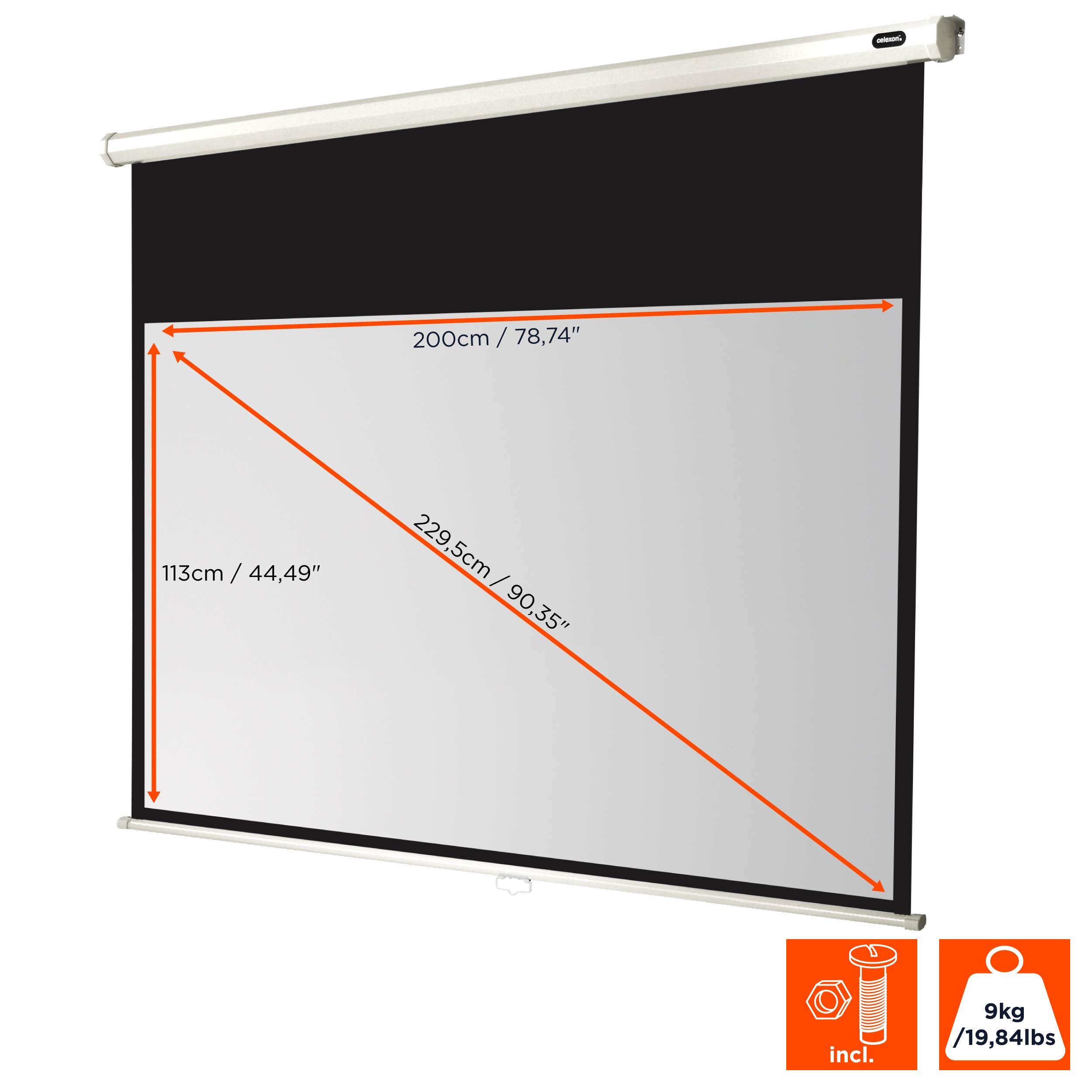 CELEXON Leinwand Rollo Economy 200x113