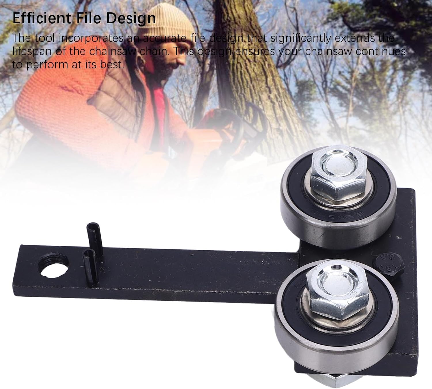 Chainsaw Bar Squeezer, Repair Tool for Chainsaw Bar Rail Tightening, Adjuster with Fixed Frame, Compatible with All Chainsaws, Efficient