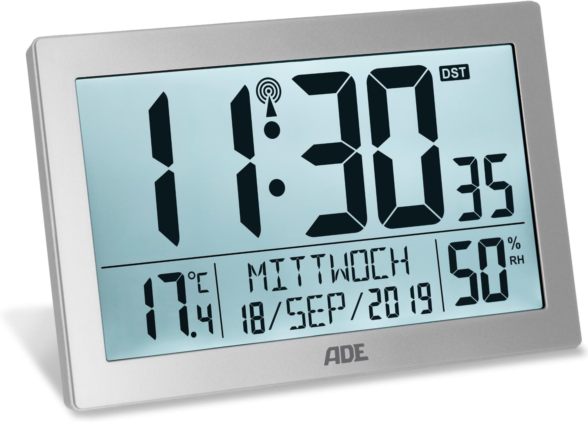 TFA Dostmann 60.2013.01 Mini Horloge Numérique TFA Dostmann - Revêtement Caoutchouc - Aimants & Support - Pour Voiture/Bureau Horloge Numérique Murale