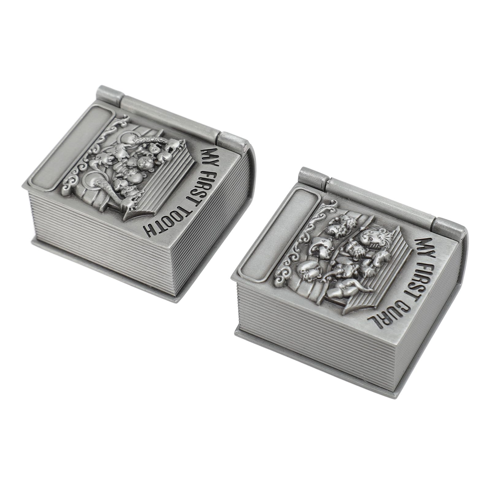 Keepsake Box Set with First Tooth Keepsake Box, Premium Material and Soft Lining for Cherished Memories, Adorable Design First Curl Keepsake Box Included