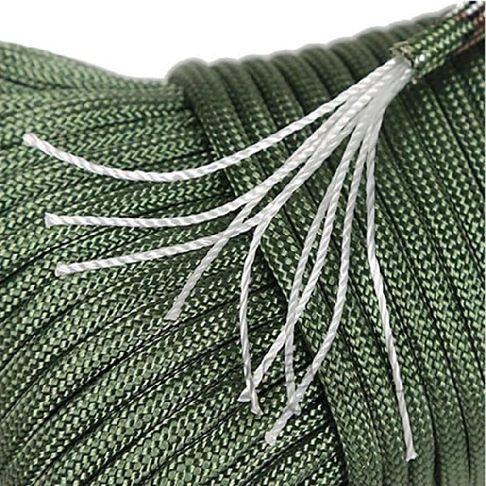 4mm Paracord Nylonschnur Reißfeste Kordelband Fallschirmschnur Regenschirmseil Zeltleinen Reepschnur Outdoor Survival Seil für Gartenbündelung Handgefertigte Projekte Camping Tarnfarbe 30m