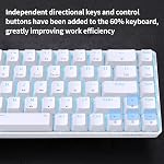 DIERYA T68SE 60% Clavier mécanique de jeu,Ultra Compact Mini 68 Clé avec interrupteurs rouges Clavier filaire, Clés anti-Ghosting, pour ordinateurs portables Windows et PC Les joueurs, Blancs