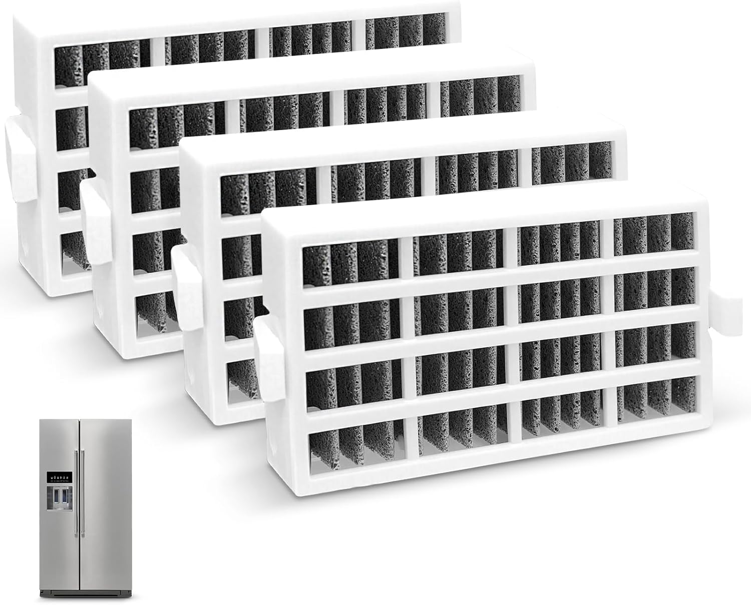 KRMF706ESS01 KRMF706ESS01 4-PACK Air Filter Replacement for KitchenAid Refrigerator KRMF706ESS05 KRMF706ESS05 KRSC503ESS00 KRSC503ESS00 KBFN502ESS01 KBFN502ESS01 KBFN502ESS02 KBFN502ESS02 KBFN502ESS05