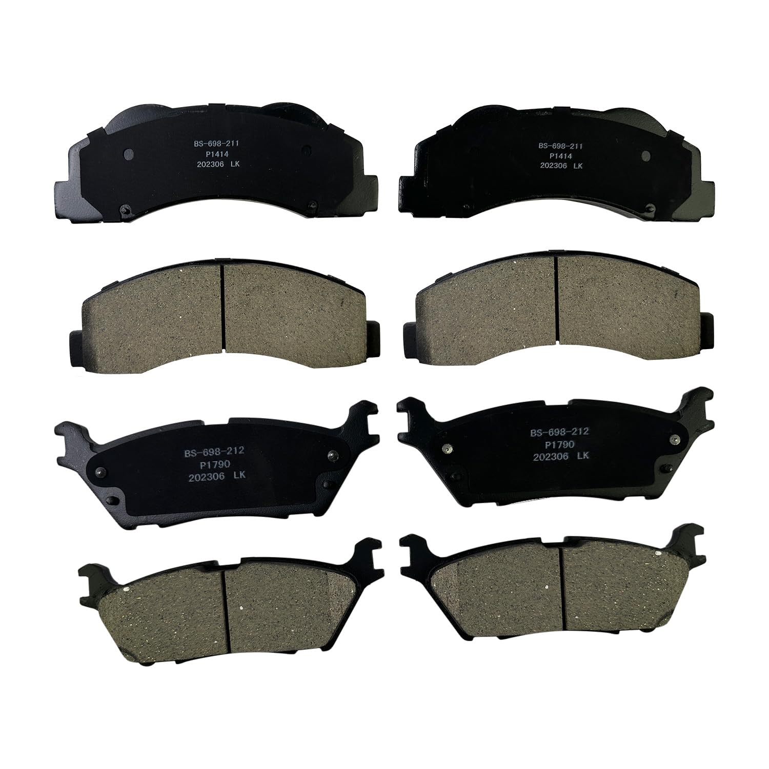 Front and Rear Ceramic Brake Pads for 2015-2019 Ford F-150 for 2018-2019 Ford Expedition, Disc Brake Pad Replacement Kit P-1414 P-1790