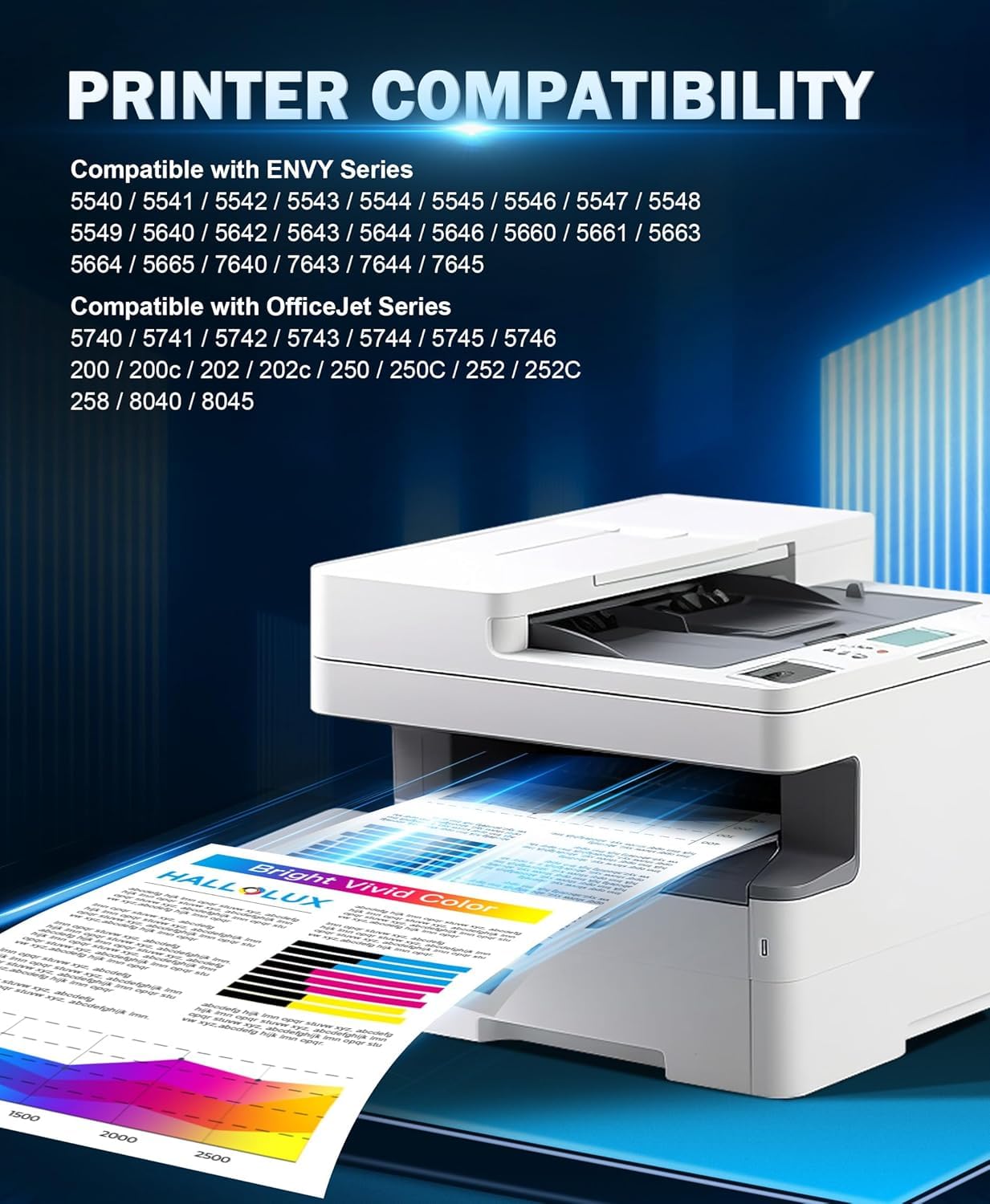 HALLOLUX 62XL Cartouches d'encre pour HP 62XL 62 XL pour HP Envy 5540 5640