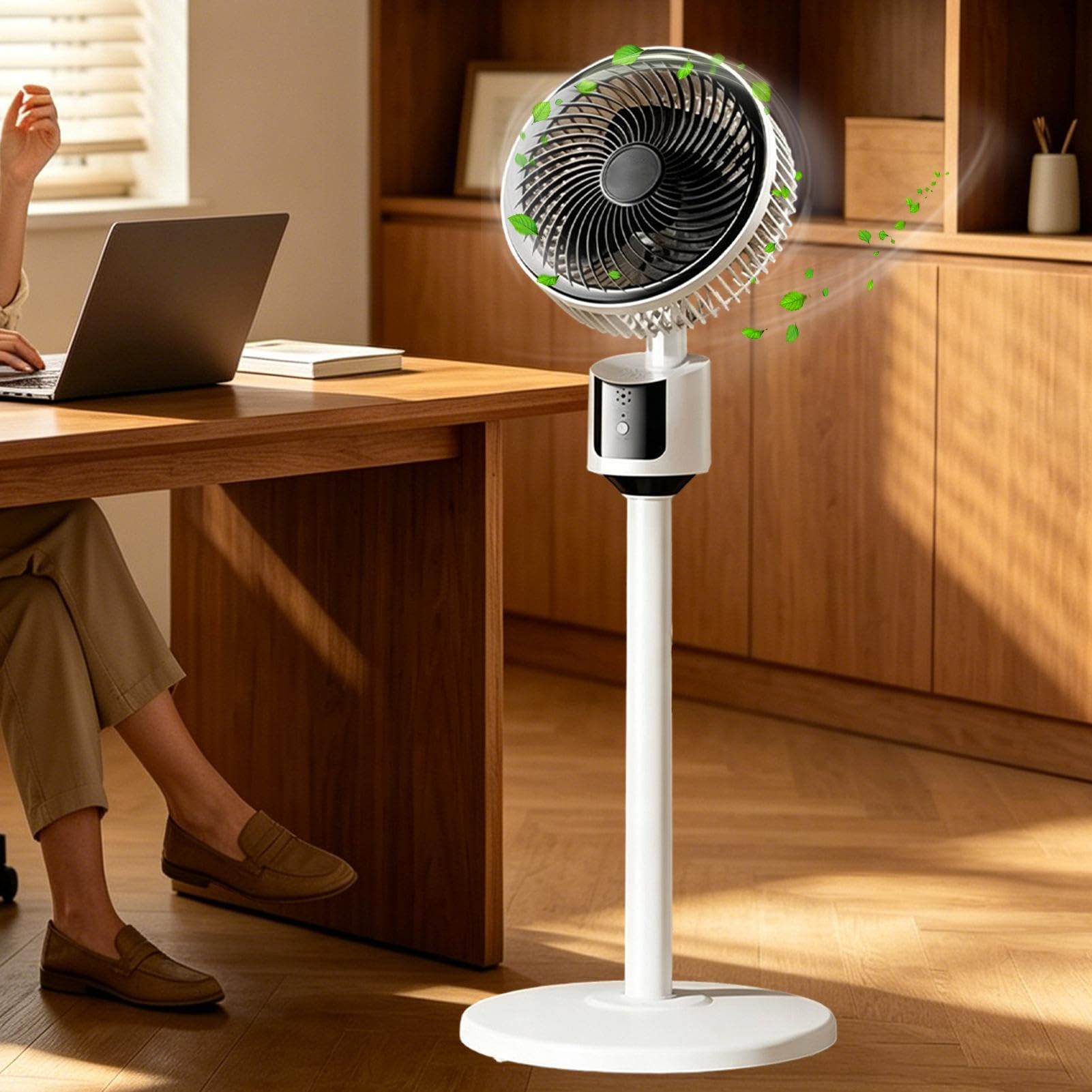 Ventilador Para Dormitorio Silencioso 3 velocidades USB grande | Potente Ventilador De Pie Para Habitación para Hogar, Salón, Estudio, Oficina, Dormitorio Universitario, Interior, Exterior,