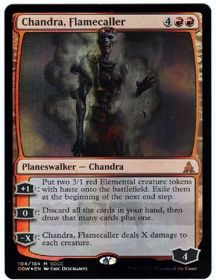 Magic SDCC 2016 The Gathering Exclusive Planeswalker Zombie Chandra, Flamecaller Foil Card
