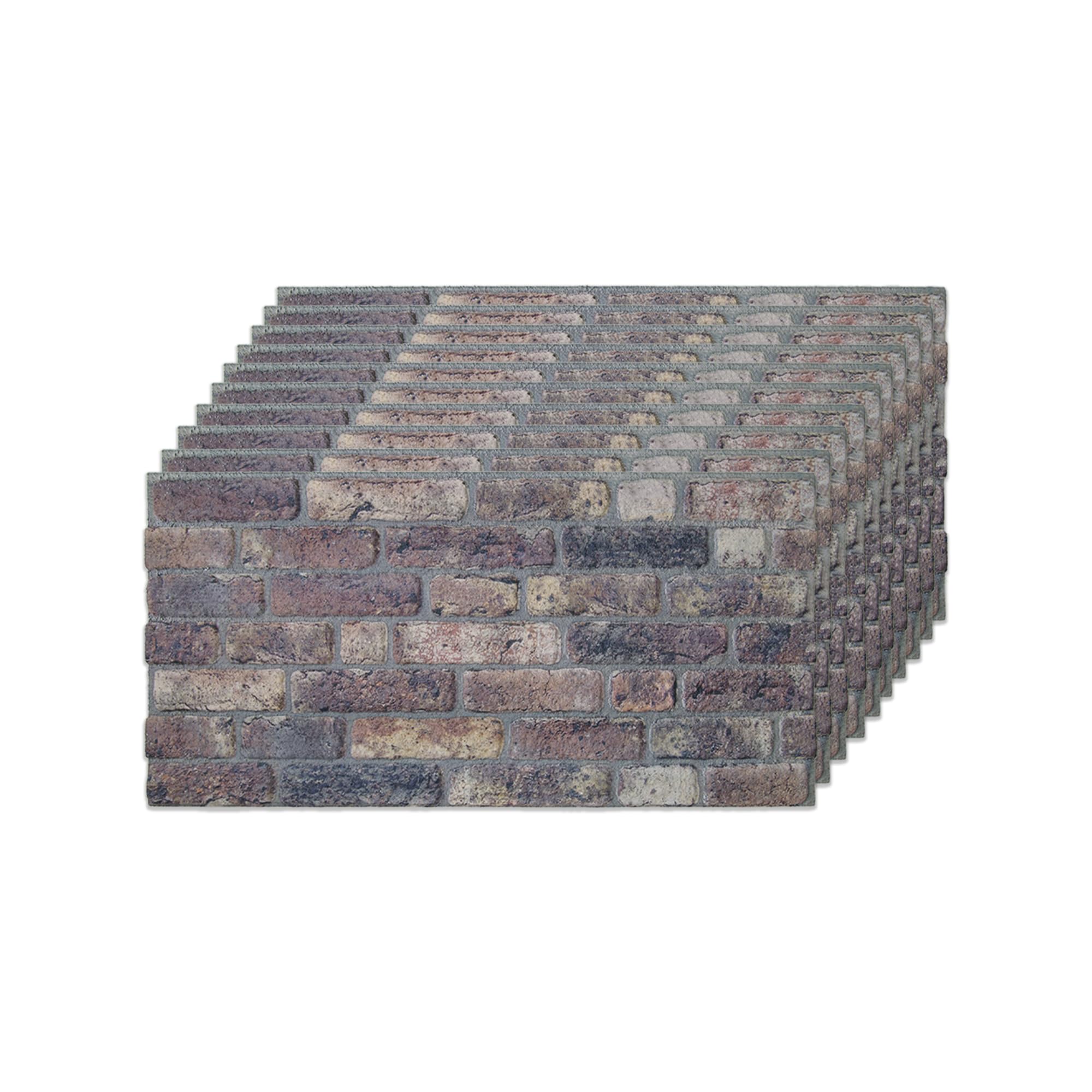 IZODEKOR Brick Effect Wall Panelling, Stone Look Polystyrene 3D Wall Panels, Facing Stone Look for Kitchen, Bathroom, Balcony, Bedroom, Living Room, Magic Coffee (10 x Panels) โ image 1