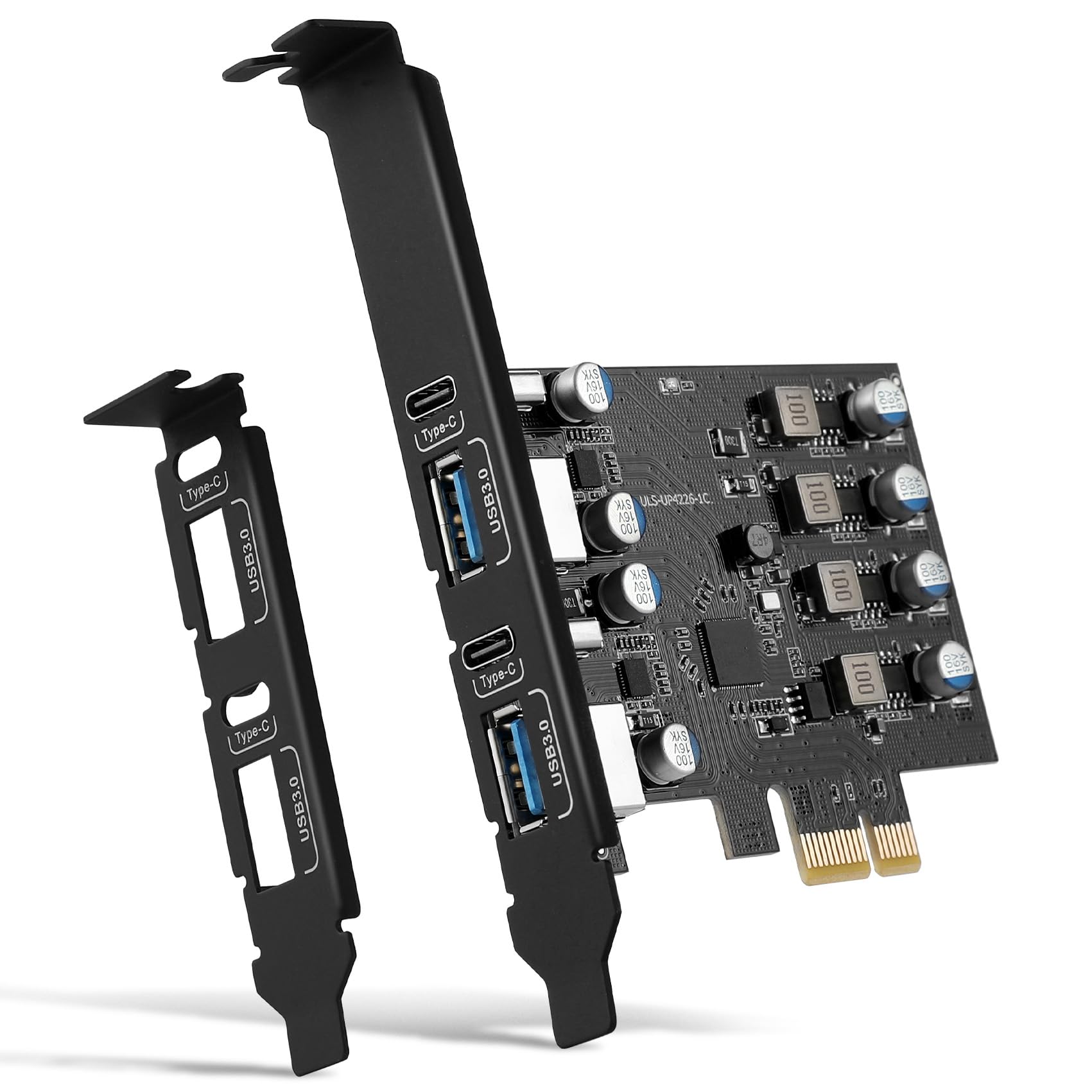 Tarjeta de expansión PCIe a 4 puertos USB 3.0, 5 Gbps USB PCI Express