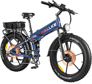 Wallke X3 Pro Max 2800W Dual Motor Electric Bike for Adults, 48V 22/44Ah Long Range 170 Miles Foldable 26x4 Fat Tire eBike, 35MPH All-Terrain Mountain Bicycle, UL2849 Certified, Full Suspension E Bike