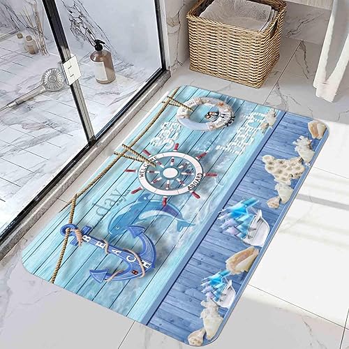 Miniatura 9 de Manta de espuma de esponja para baño y cocina (21 x 35.5 pulgadas), almohadilla de franela antideslizante brillante impresa en 3D para mesita de