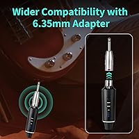 Vista 2 de Horse Sistema de micrófono inalámbrico XLR, transmisor inalámbrico de guitarra receptor enchufable para micrófonos de condensador dinámicos y de 48