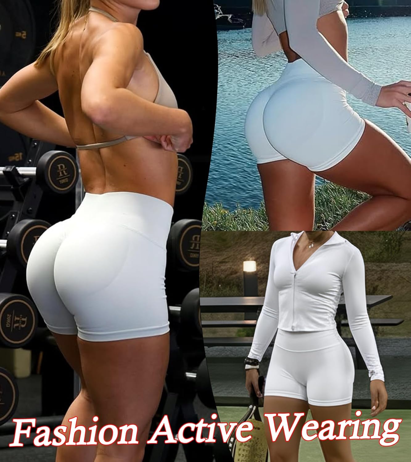 Women Workout Gym Impact Shorts 4.5" Hidden Scrunch Butt Lifting Seamless Yoga Shorts Tummy Control