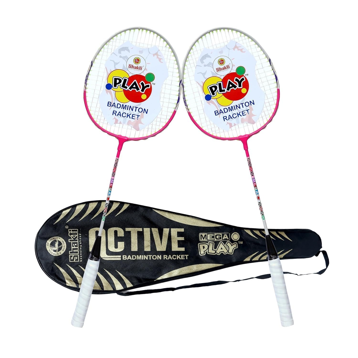 Active Badminton Racket Set of 2 with 2 Shuttlecocks & Carry Bag | Lightweight Durable Badminton Kit for Kids, Beginners, Men & Women | Indoor Outdoor Sports & Practice-picture-20