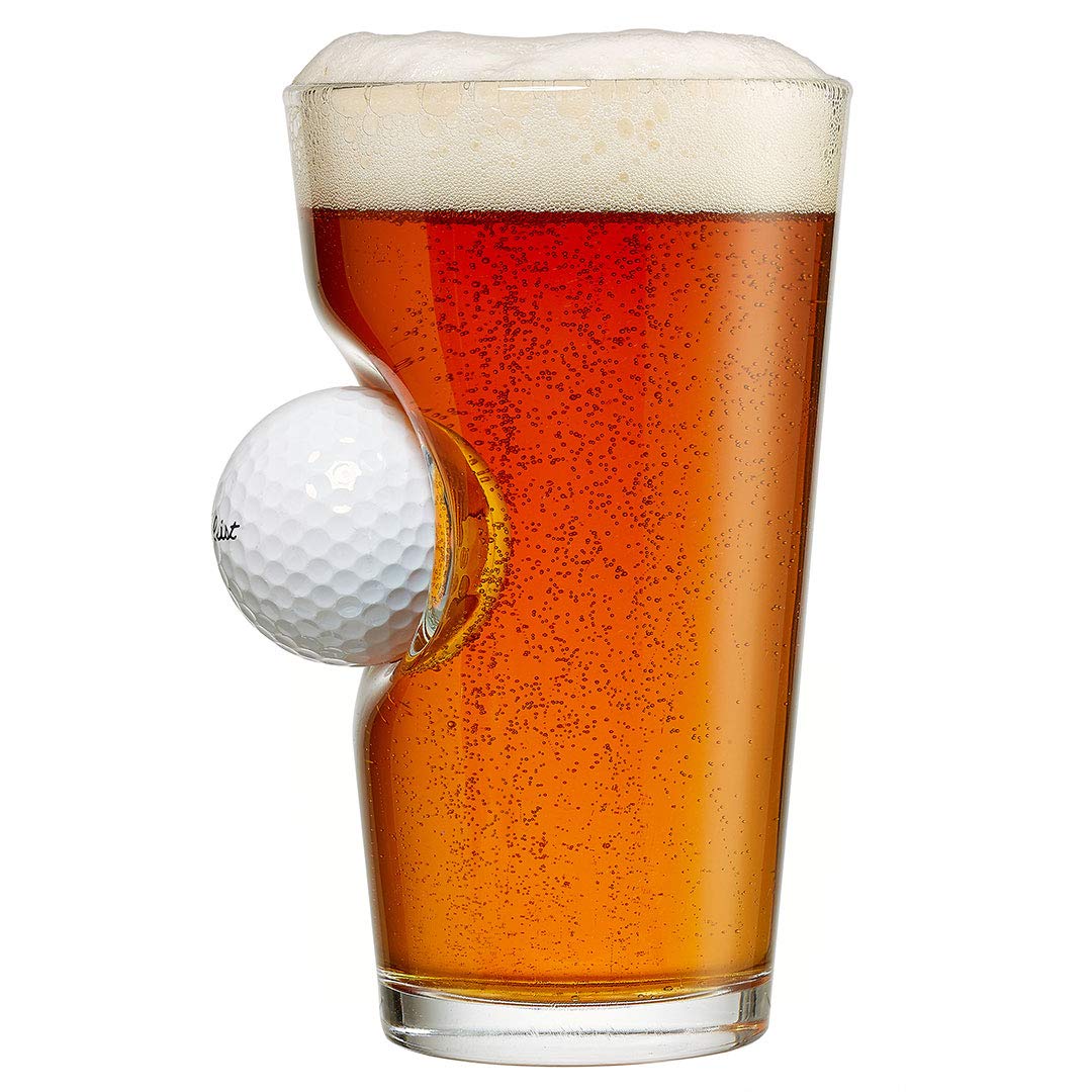 BenShot Golf Ball Pint Glass - 16oz Made in the USA