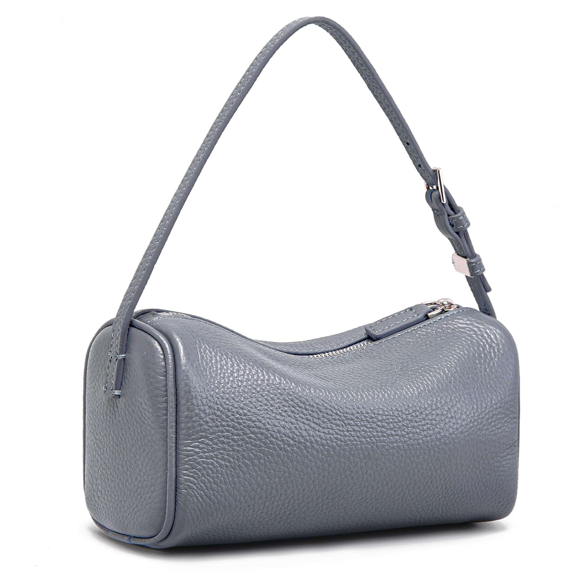 hedexe Small Leather Shoulder Purses for Women: Mini Barrel Evening Crossbody Bags - Designer Trendy Handbags for Ladies