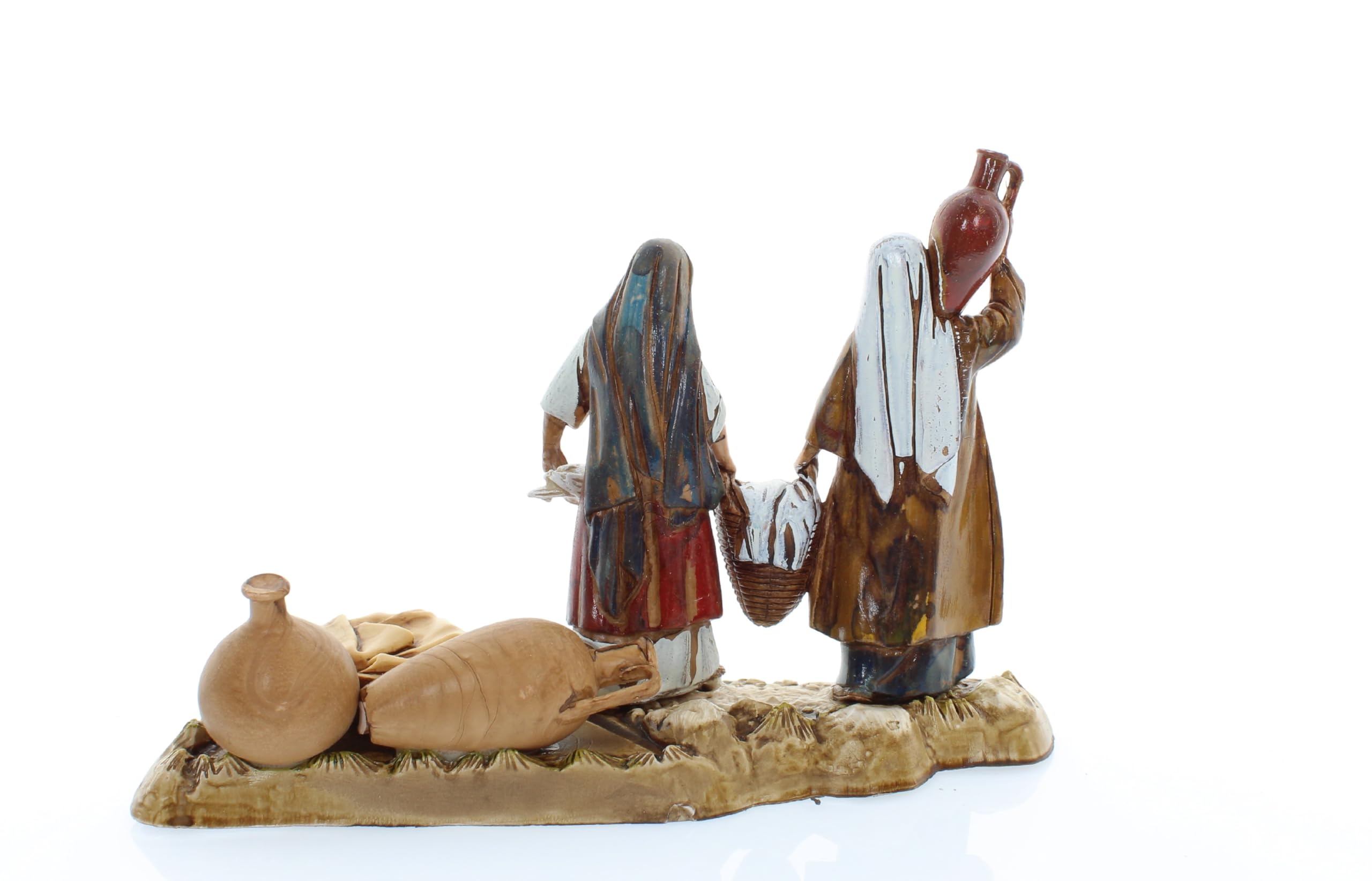 Moranduzzo Lot De 3 Femmes Paysannes Pour Crèche De 10 Cm Échelle 1:20 – Standard 10 – Figurines Incassables, Style Arabe, Peintes à La Main, Sculpteur M. Landi, Made In Italy