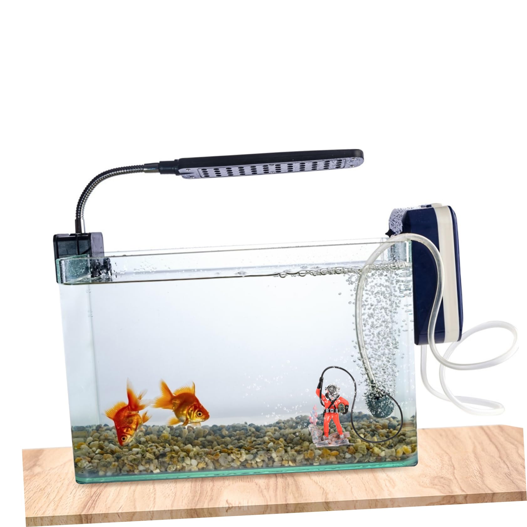 Toddmomy 3piezas Adorno De Acuario Buzo Flotante y Cofre del Decoración De Pecera para Acuarios De Agua Dulce y Salada Accesorio De Pintado Mano Resistente y Duradero