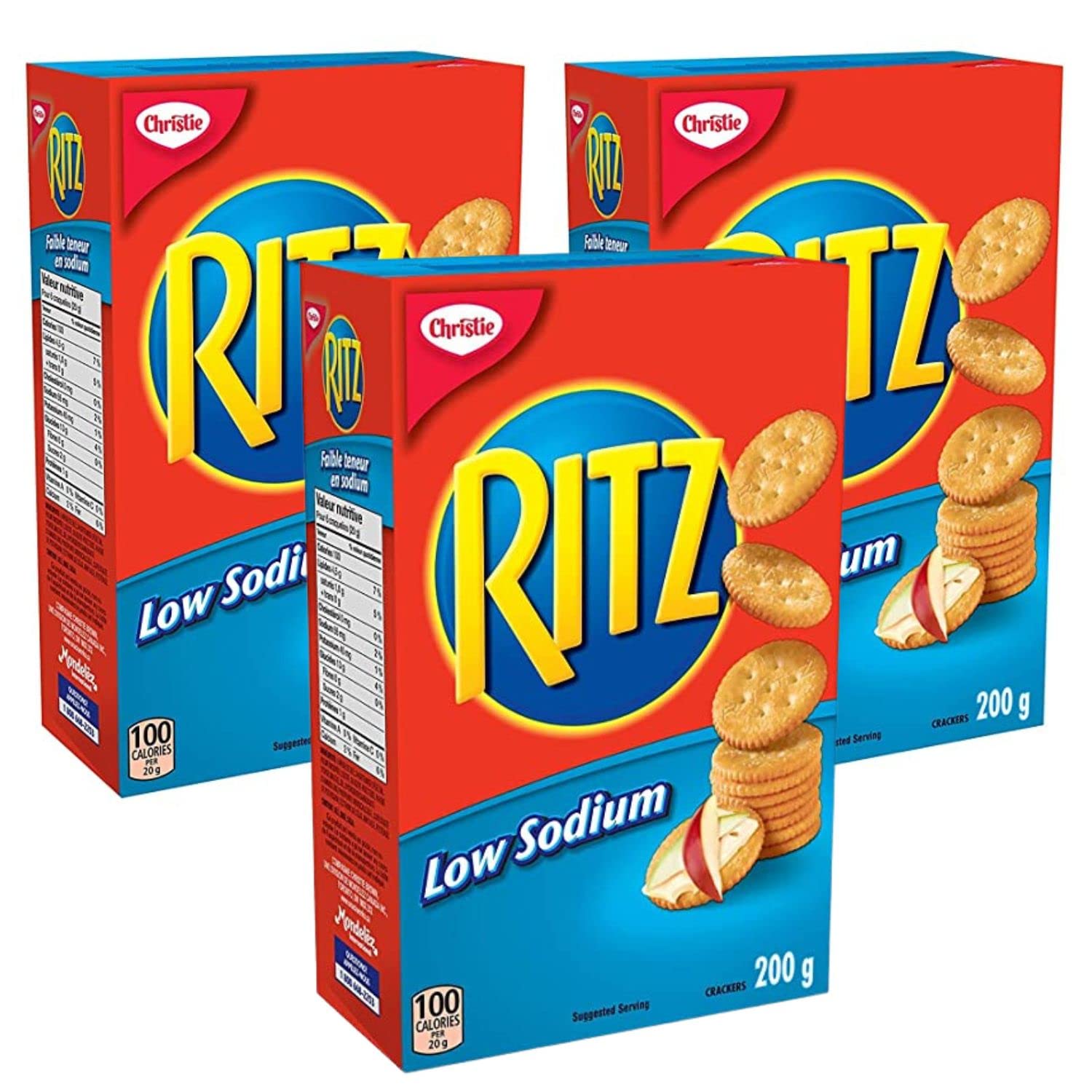 Ritz Low Sodium Crackers, 200g/7.05 (Pack of 3) Shipped