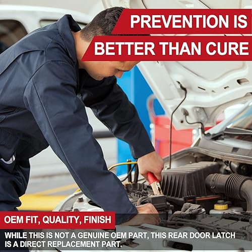 Miniatura 7 de Pestillo de puerta trasera con cable para Ford F150 1997-2004, paquete de 2 unidades izquierda y derecha, para puertas traseras del conductor y del