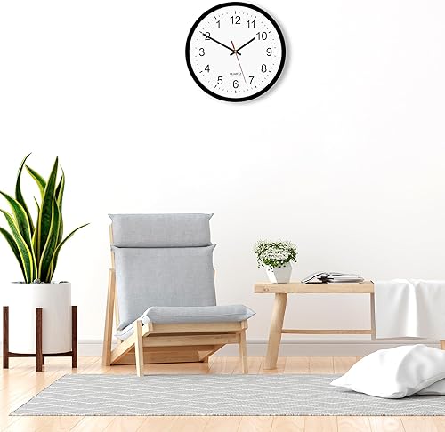 Miniatura 7 de Foxtop Reloj de pared hacia atrás negro 12 pulgadas