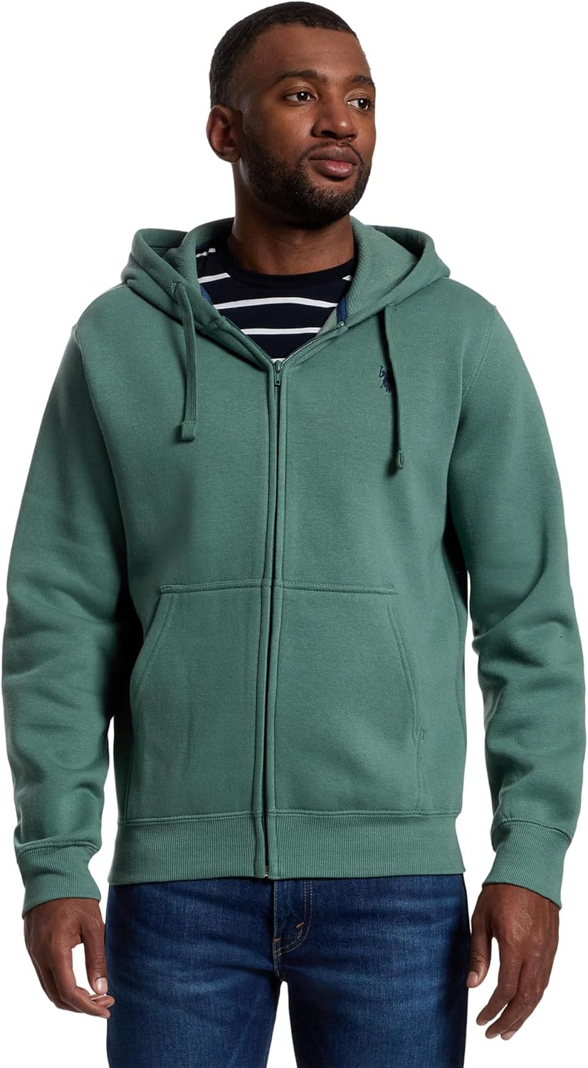 U.S. Polo Assn. mens Long Sleeve Full Zip Hoodie