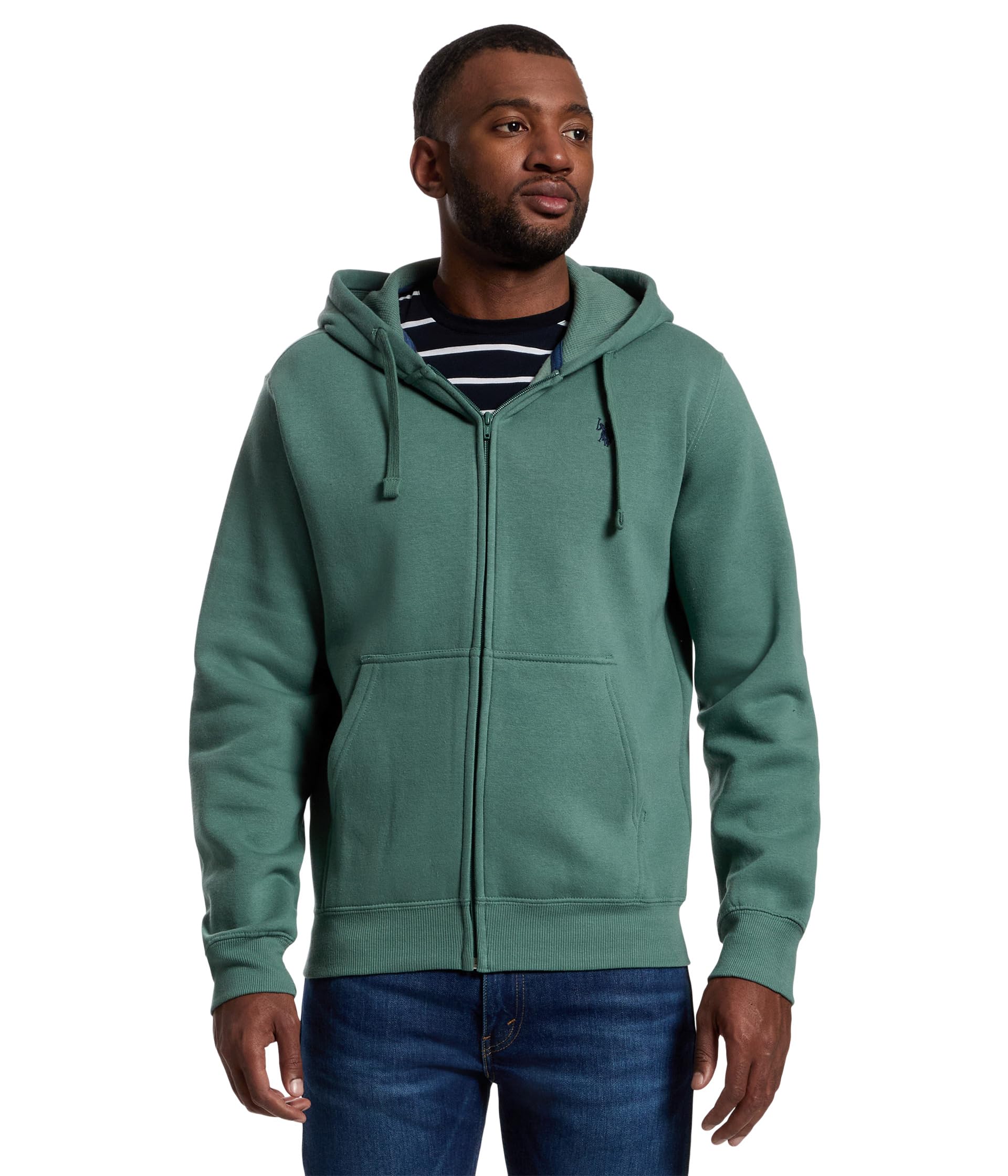 U.S. Polo Assn. mens Long Sleeve Full Zip Hoodie